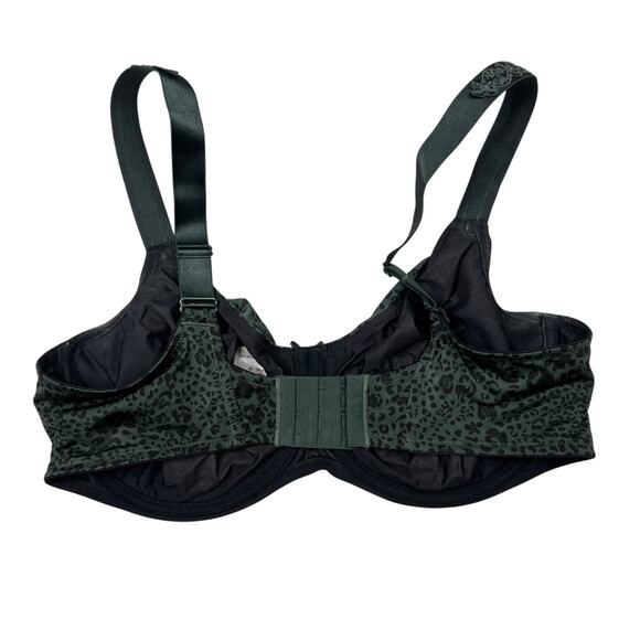 Rosa Faia Underwire Full Coverage Spacer Bra Leopard Print Green Black 38F - Picture 2 of 6